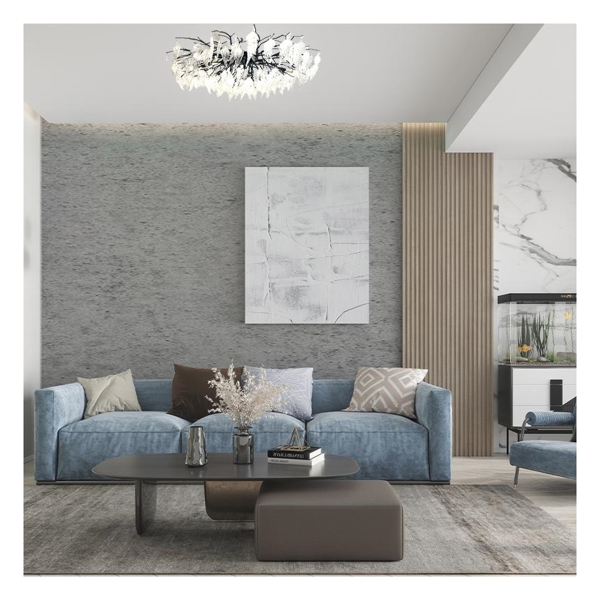 Кристален полилей за повърхностен монтаж 12xG9/40W/230V черен