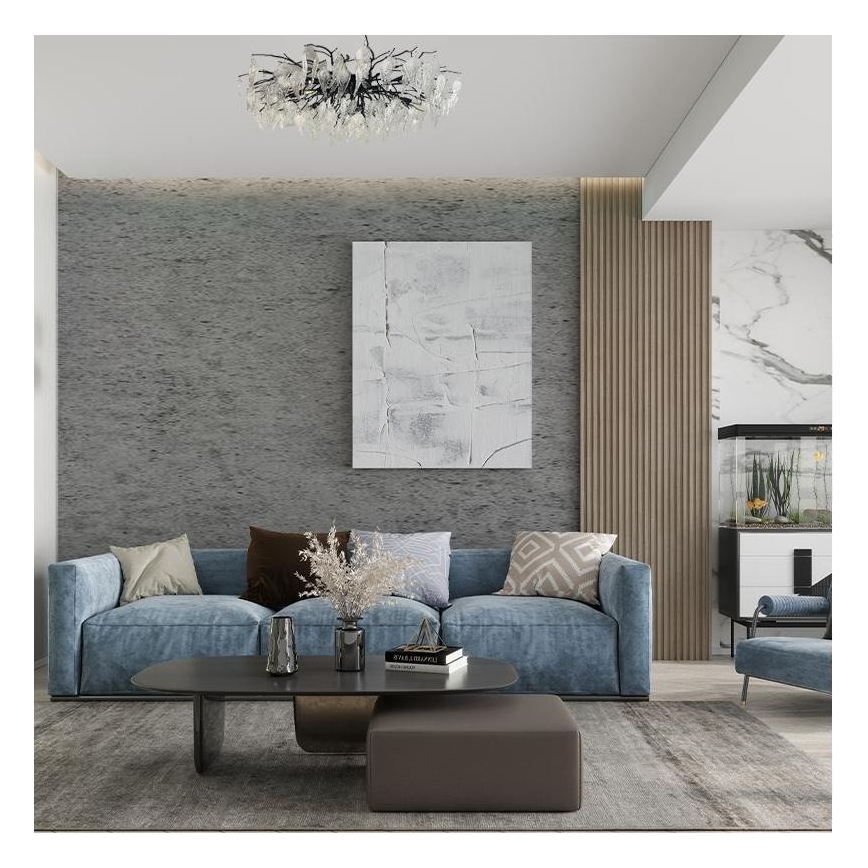 Кристален полилей за повърхностен монтаж 12xG9/40W/230V черен