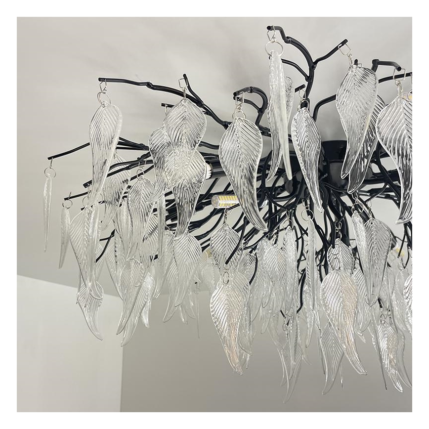 Кристален полилей за повърхностен монтаж 12xG9/40W/230V черен