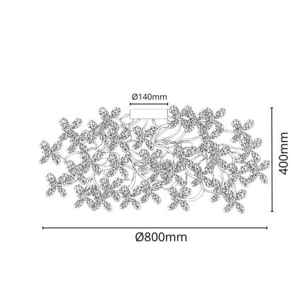 Кристален полилей за повърхностен монтаж 12xG9/40W/230V цветен