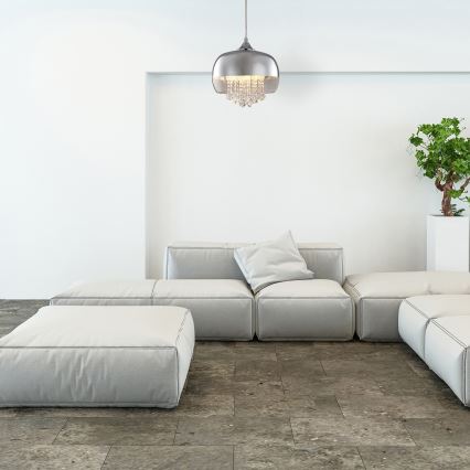 Кристален висящ полилей LUNA 1xE14/40W/230V