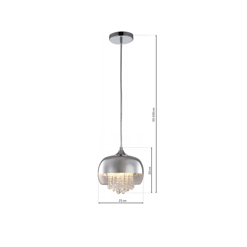 Кристален висящ полилей LUNA 1xE14/40W/230V
