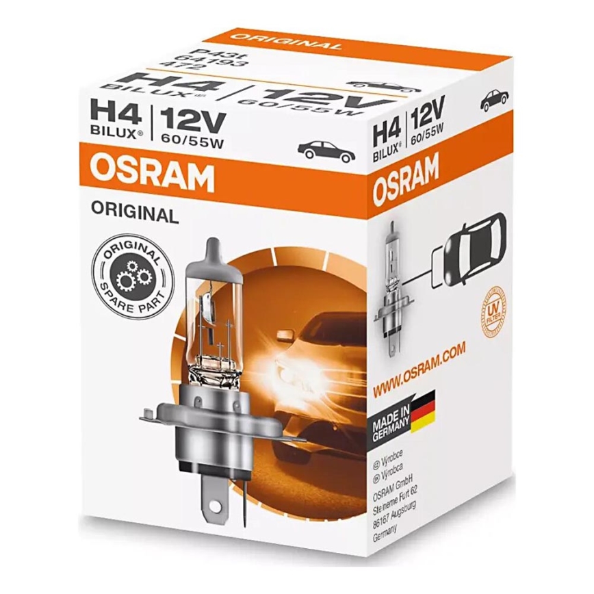 Крушка за автомобил H4 P43t/60/55W/12V - Osram