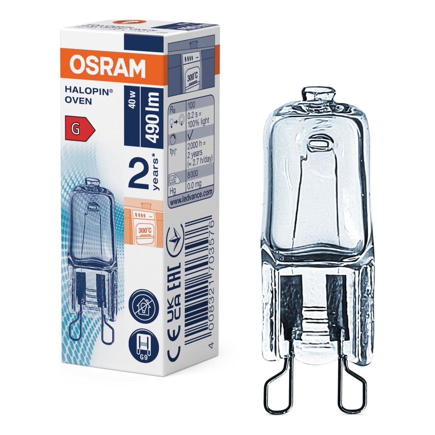 Крушка за фурна HALOPIN G9/40W/230V 2700K - Osram