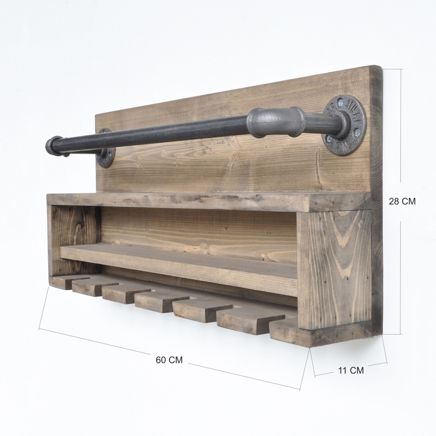 Кухненска етажерка BORU 28x60 cм смърч/бор