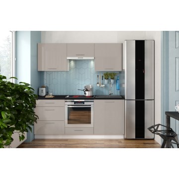 Кухненска линия CELESTE 180 см, гланцова таупе