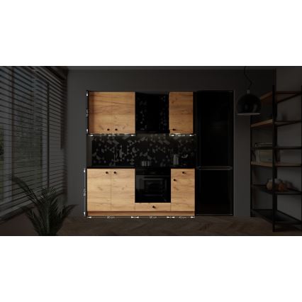 Кухненска линия CLAIRE 180 см, дъб крафт