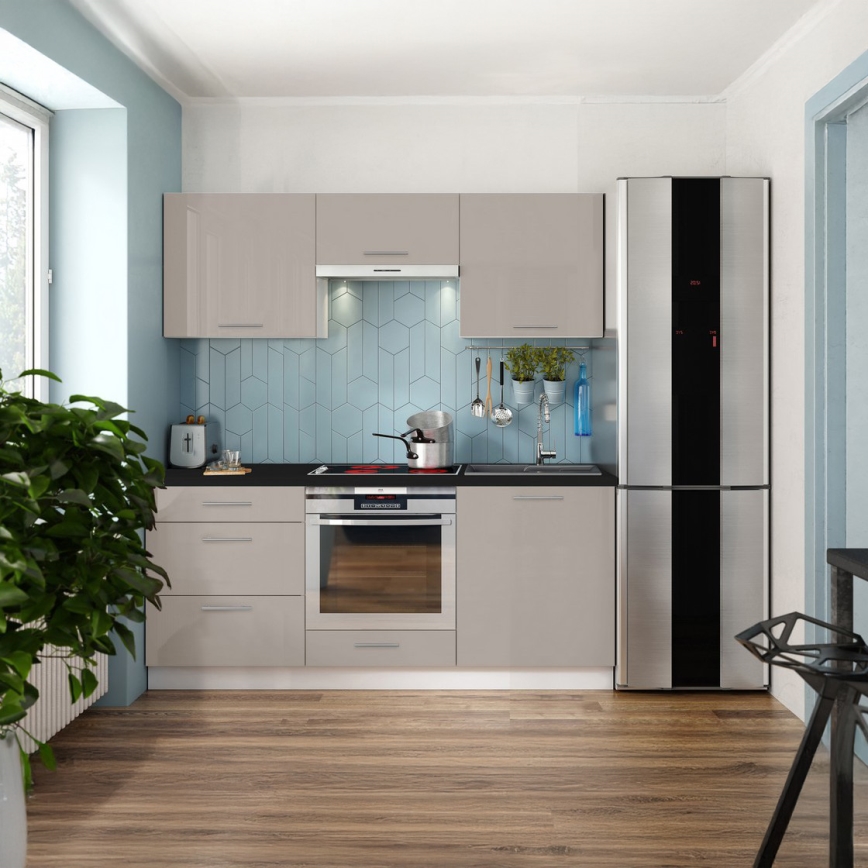 Кухненски комплект CELESTE 180 см гланцов taupe