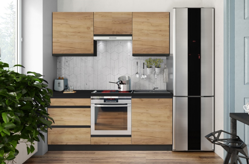 Кухненски комплект MARINA 180 см дъб крафт