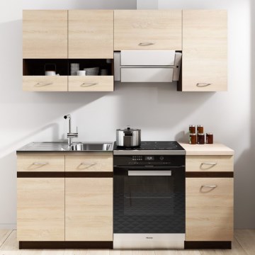 Кухненски комплект VALERIA 180 см кафяв/дъб Сонома