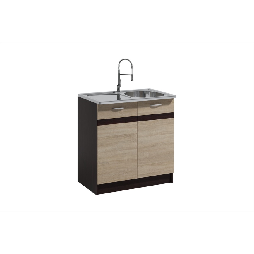 Кухненски комплект VALERIA 240 см кафяв/дъб сонома