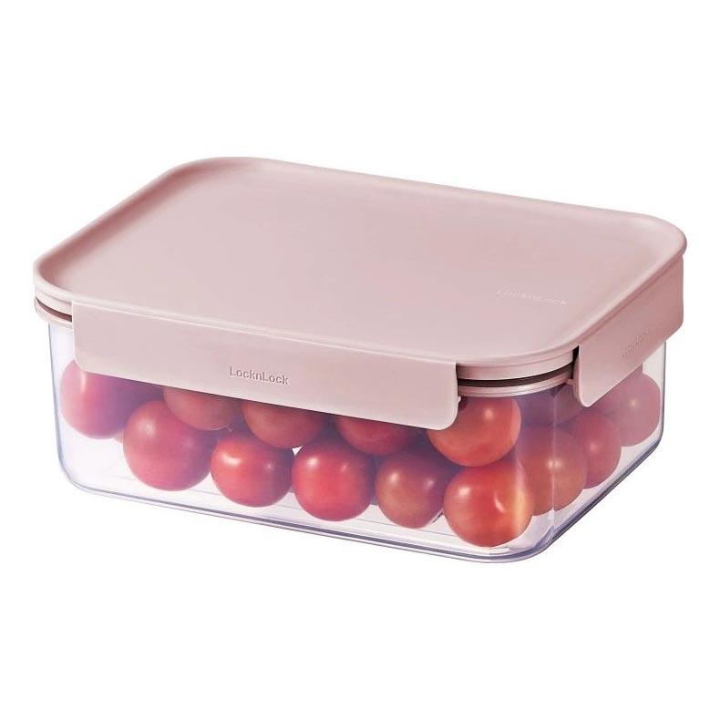 Кутия за храна CLASSIC PLUS 1,65 л, розова/прозрачна