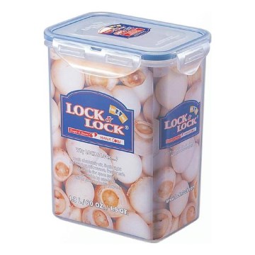 Кутия за храни LOCK 1,8 л синьо/прозрачно