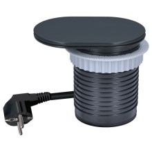 Колона с контакти за маса 1x230V + USB-A + USB-C черен