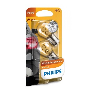 Комплект 2x Автокрушка Philips VISION 12499CP BAY15d/5W/12V