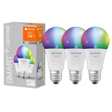 КОМПЛЕКТ 3x LED RGB Димируема крушка SMART + E27 / 14W / 230V 2700K-6500K - Ledvance