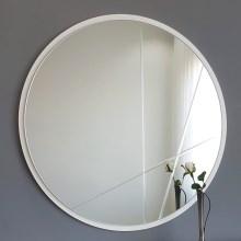 Огледало Ø 60 cм сребристо