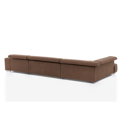 Ъглов диван във форма на U TROPEA ляв кафяв