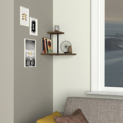 Ъглова етажерка AGORA 33,8x38,5 cм кафява