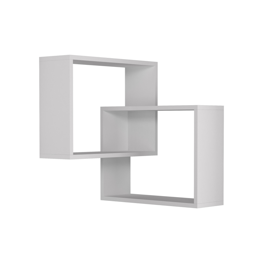 Ъглова етажерка RING 68x68 cм бяла