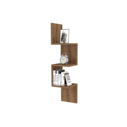 Ъглова етажерка ZIKZAK 105,5x25 cм кафява