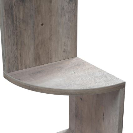 Ъглова стенна етажерка SNAKE сива/кафява