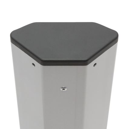 Ъглова колона с контакти 3x230V + 2xUSB-A черна/сребриста