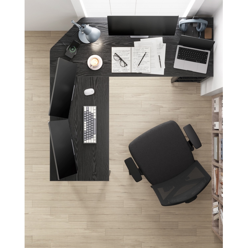 Ъглово бюро SOLEA, черно