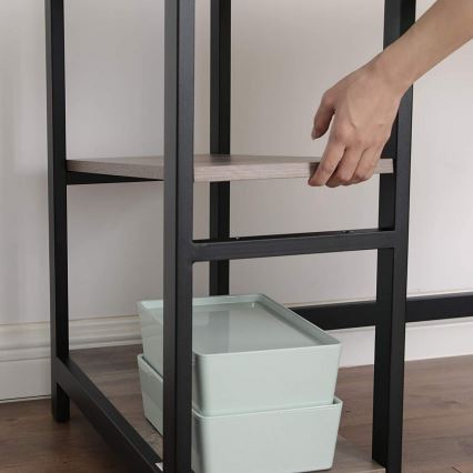 Ъглово писмено бюро SOLEA кафяво/черно